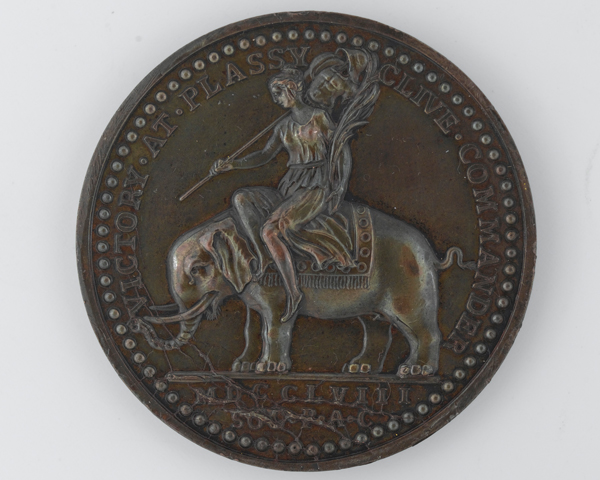 Medal commemorating Robert Clive's victory at Plassey, 1757