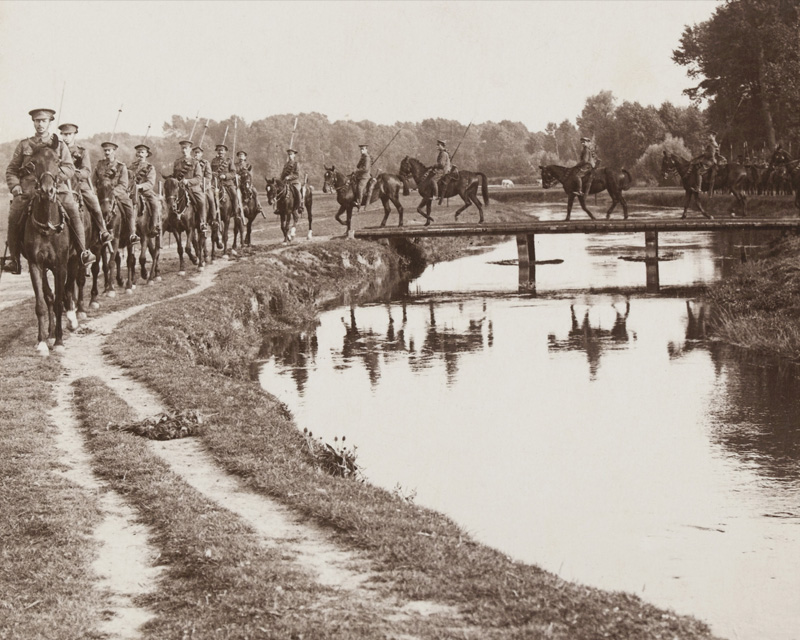 ‘A regiment of Allenby's Cavalry worn out in critical fighting at Ypres’, 1914