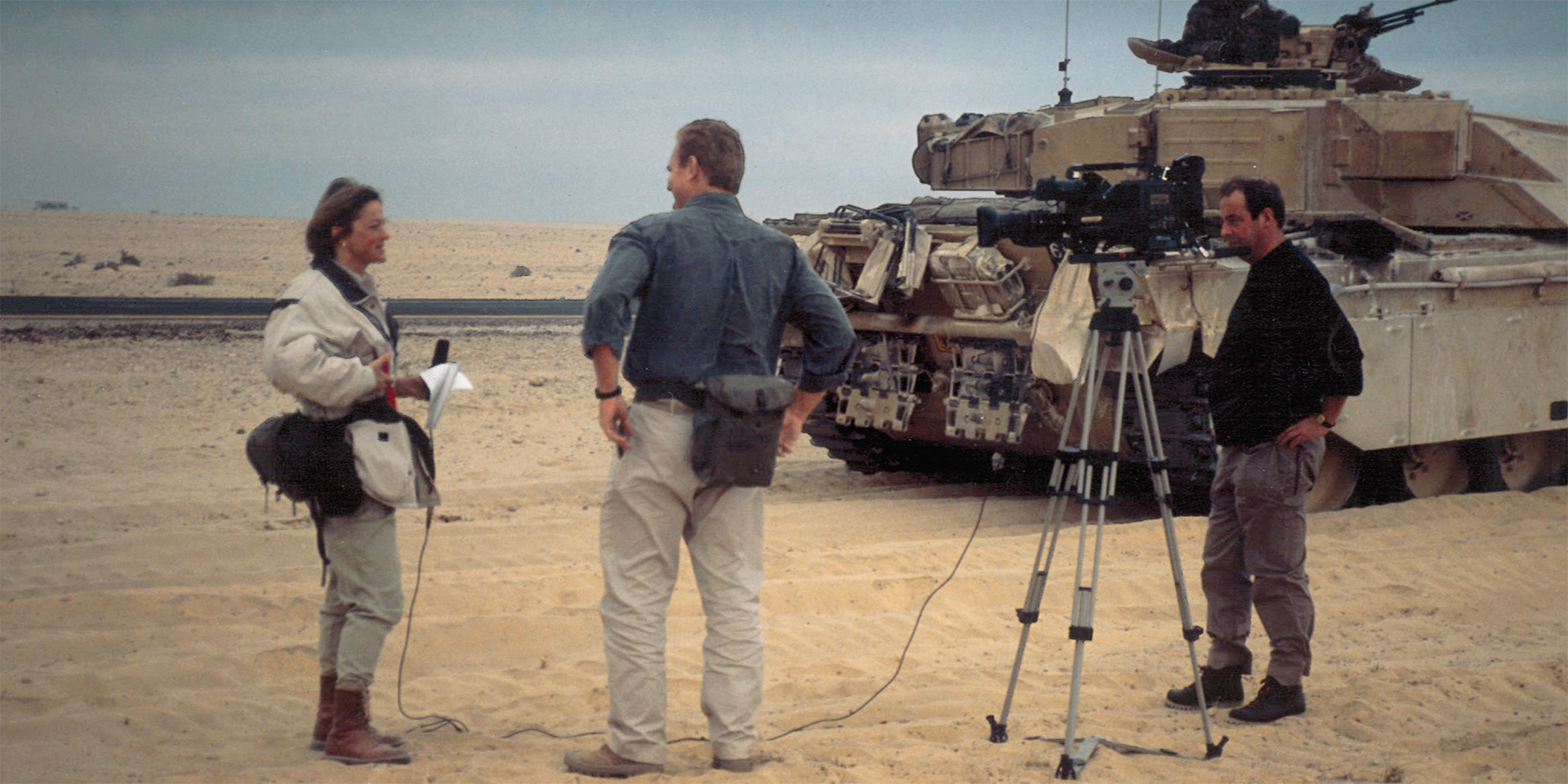 Kate Adie report in desert