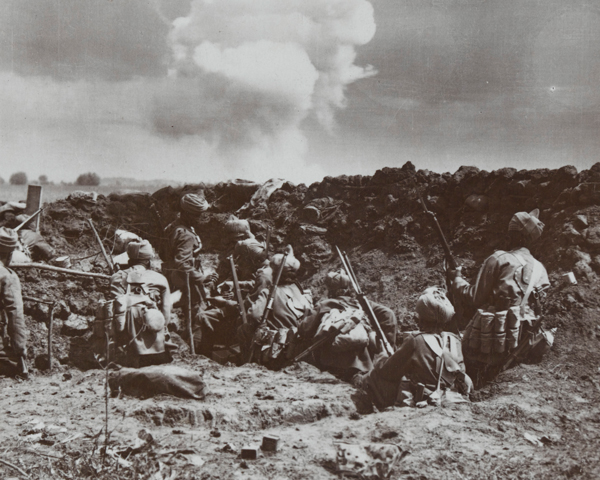 Indian bombers holding an important sector near Neuve-Chapelle, 1915