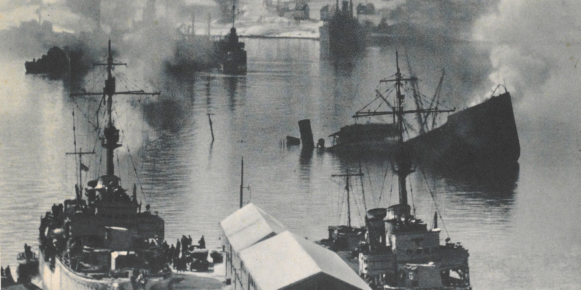 Battle ships outside Narvik