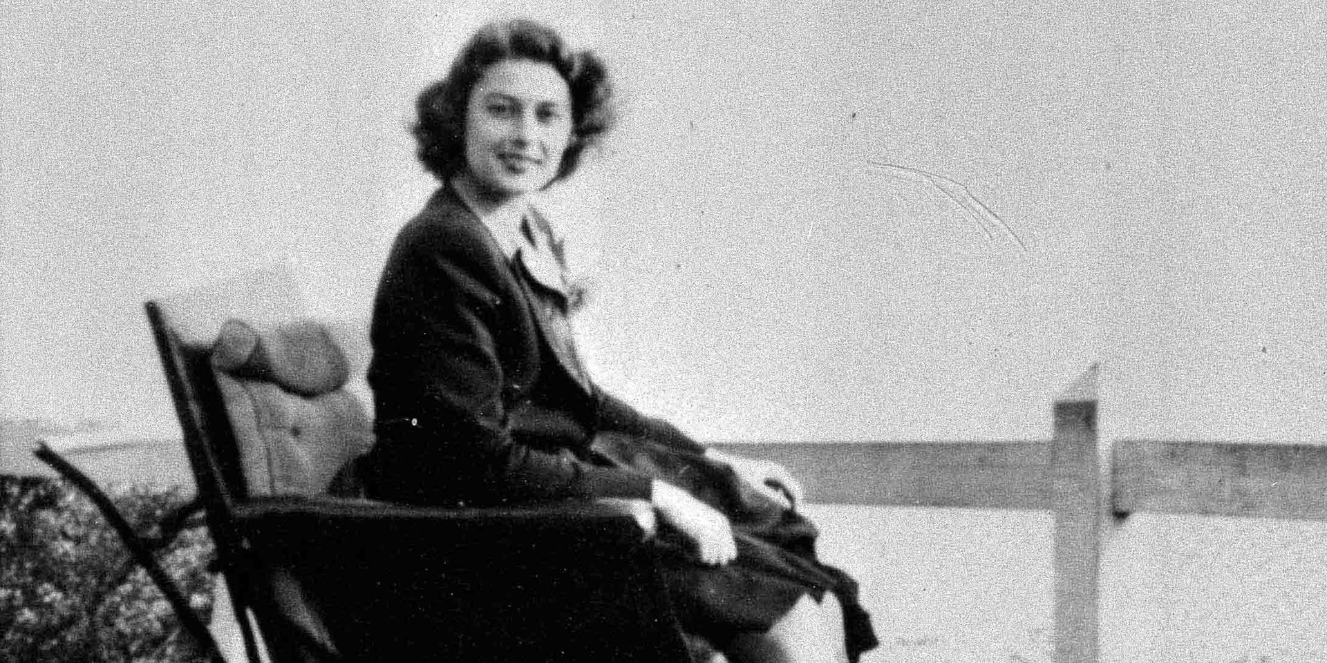 Photograph of Violette Szabo when recovering from injuring her ankle in a practice parachute jump.