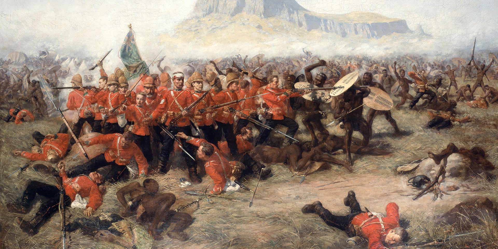 'The Battle of Isandlwana', by Charles Edwin Fripp, c1885