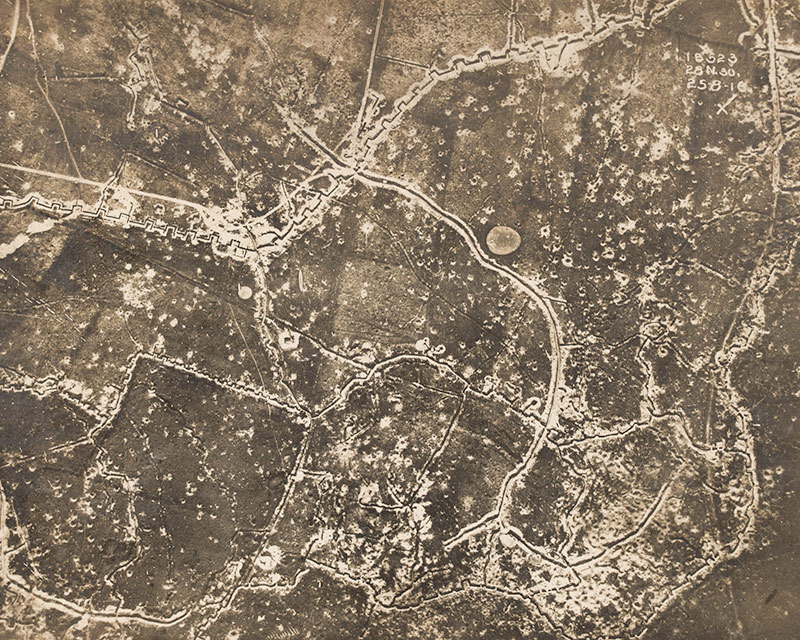 Aerial view of the front, 25 August 1916.