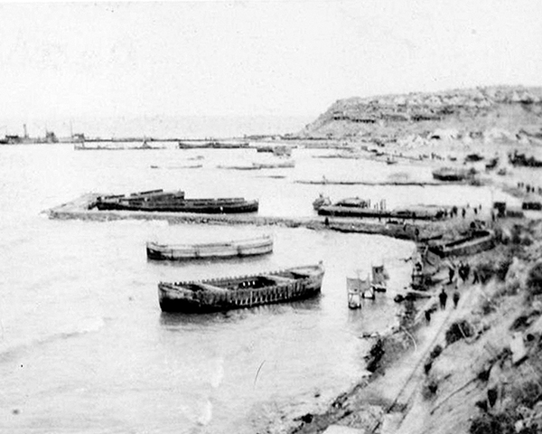 W-Beach at Cape Helles, 1915