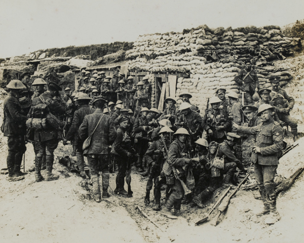 Soldiers of The Middlesex Regiment at 'White City' opposite Hawthorn Ridge, July 1916