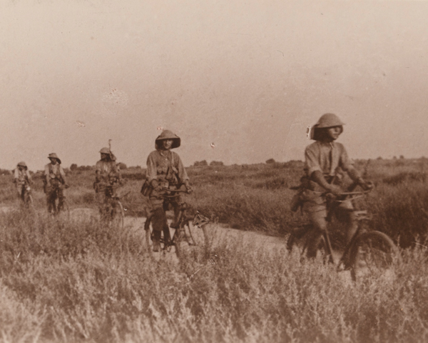 Patrolling the Struma Valley on bicycles, 1917