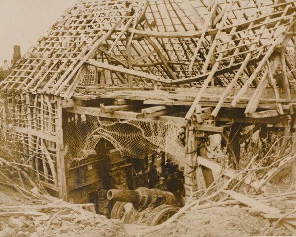 Inspecting a captured German 8-inch gun at Flesquieres, 24 November 1917 