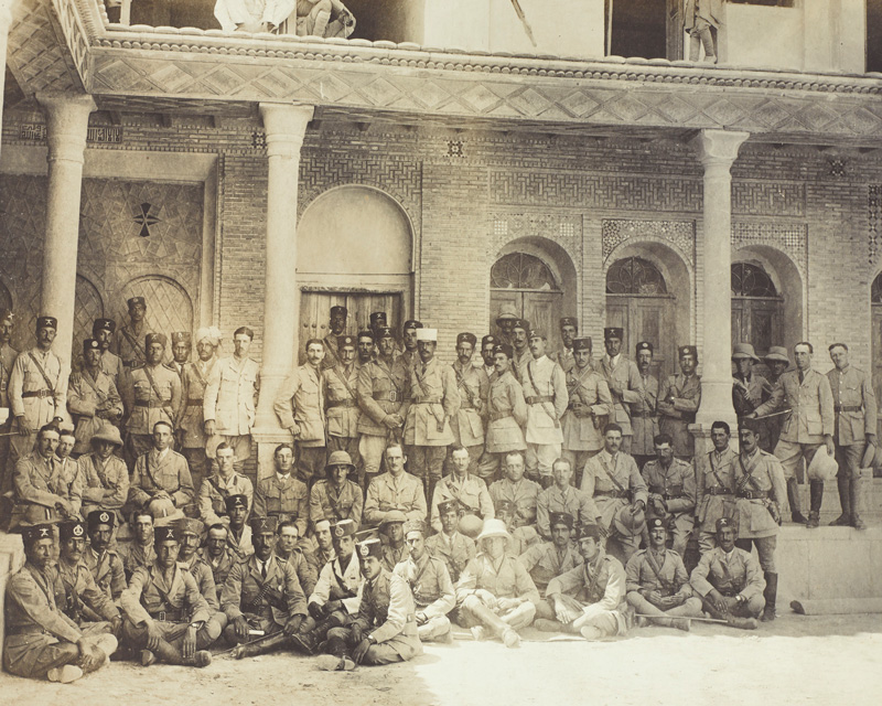 British and Persian officers of the South Persia Rifles, 1918 