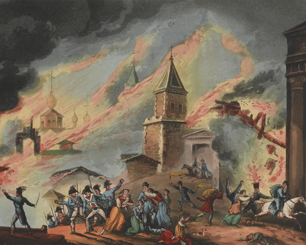 The burning of Moscow, September 1812