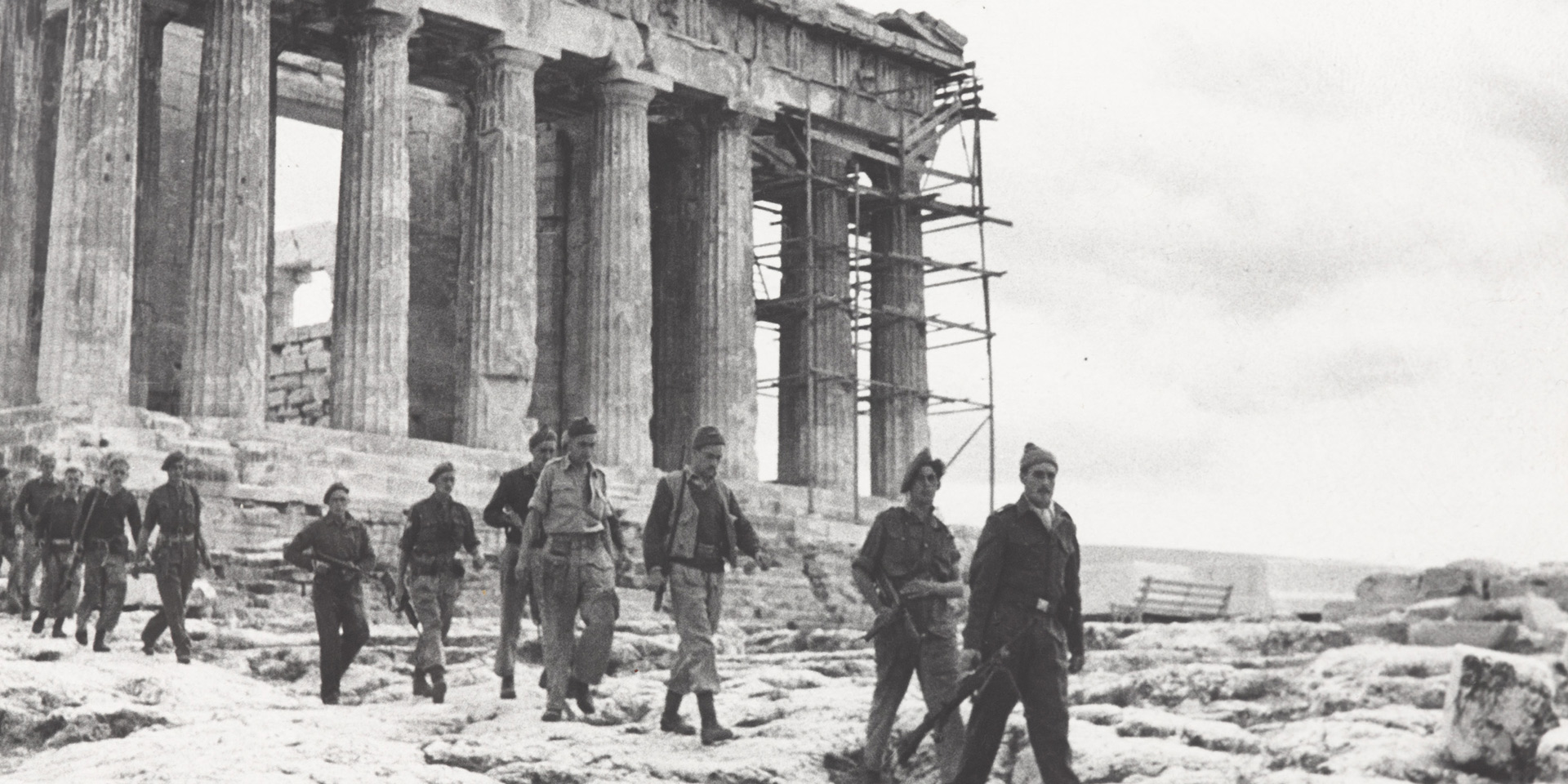 SBS soldiers on the Acropolis in Athens, 1944