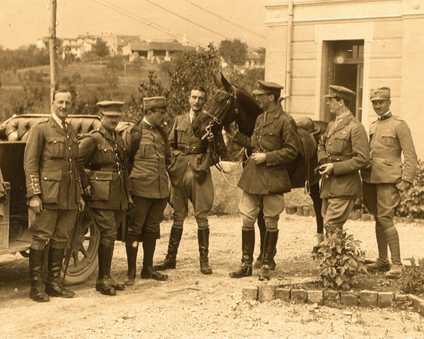 Major John Carter with British and Italian intelligence officers, 1918