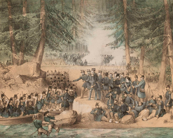 Landing of Allied troops on the Aland Islands in the Baltic, August 1854 