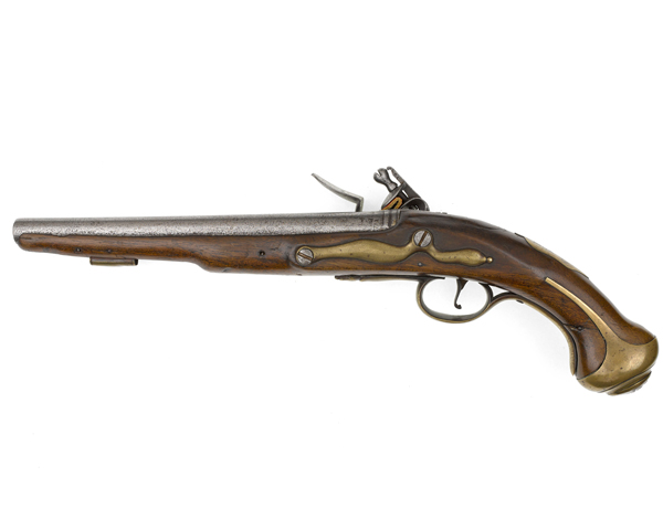 Flintlock pistol used by General Charles Churchill, Colonel of the 10th Dragoons, 1742