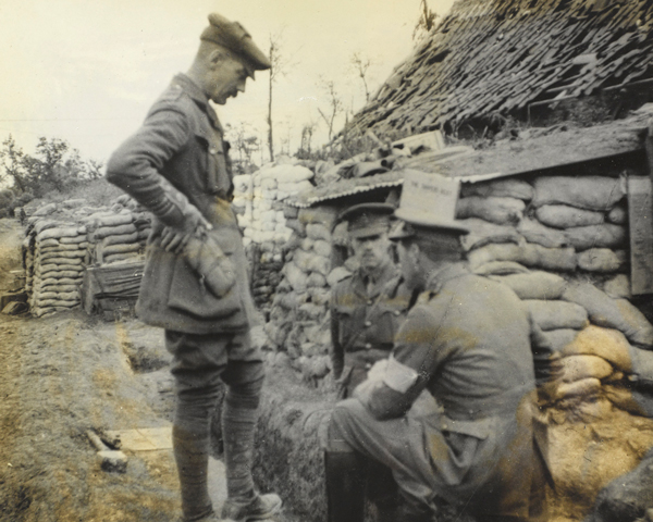 Officers of 2nd Battalion The Bedfordshire Regiment at the front, 1915