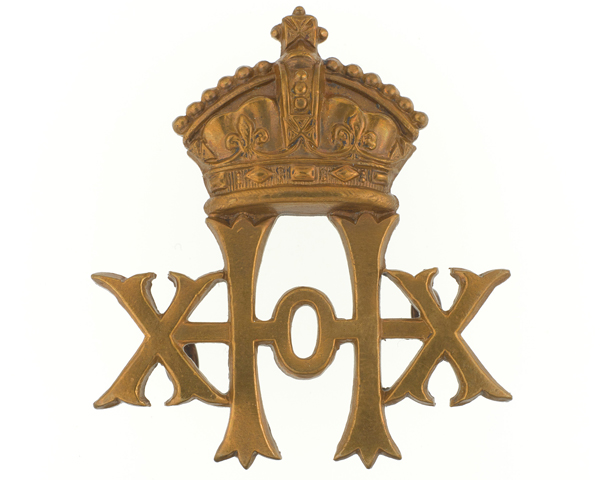 Cap badge, 20th Hussars, c1902