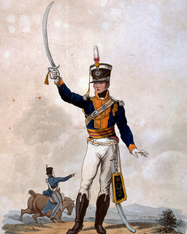 An officer of the 14th Light Dragoons in Parade Dress, 1812