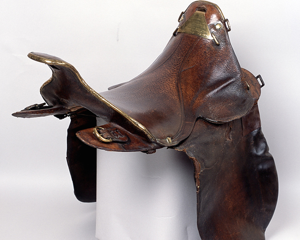 Saddle used by Captain Thomas Hutton, 4th (The Queen's Own) Light Dragoons, at Balaklava, 1854