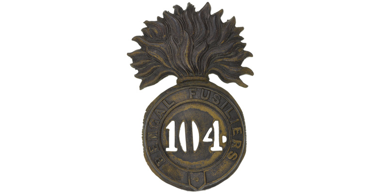 Glengarry badge, 104th Regiment of Foot (Bengal Fusiliers), c1874
