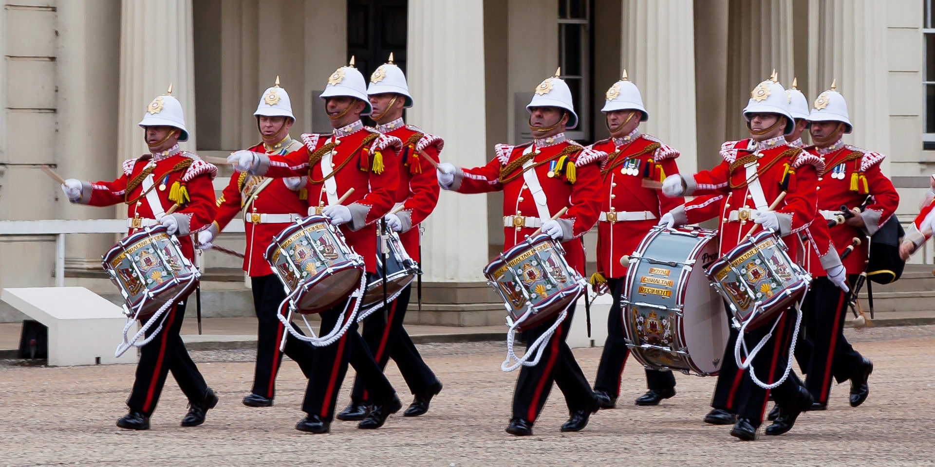 Royal Gibraltar Regiment drummers, 2012