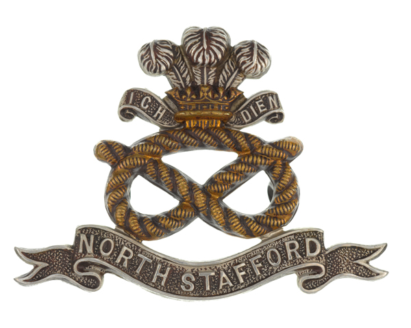 Cap badge, The North Staffordshire Regiment (Prince of Wales's), c1900