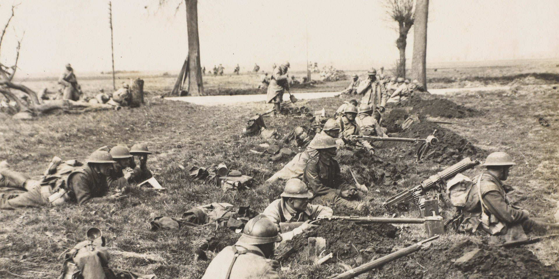 ‘The German offensive. British and French alongside each other waiting for the Boches’, 1918