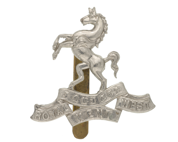 Cap badge, The Queen's Own Royal West Kent Regiment, 1898