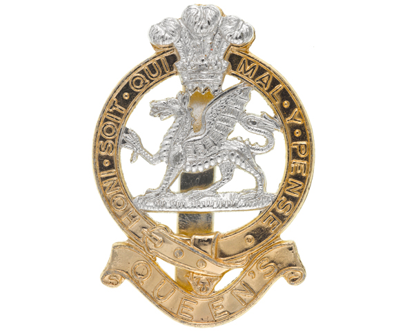 Other ranks' beret badge, The Queen's Regiment, c1973