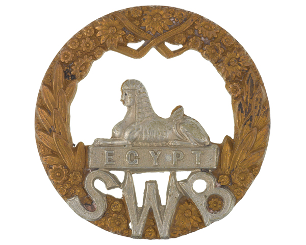 Other ranks' cap badge, The South Wales Borderers, c1900