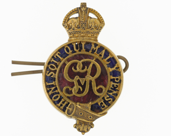 Cap badge, The Household Cavalry, c1919