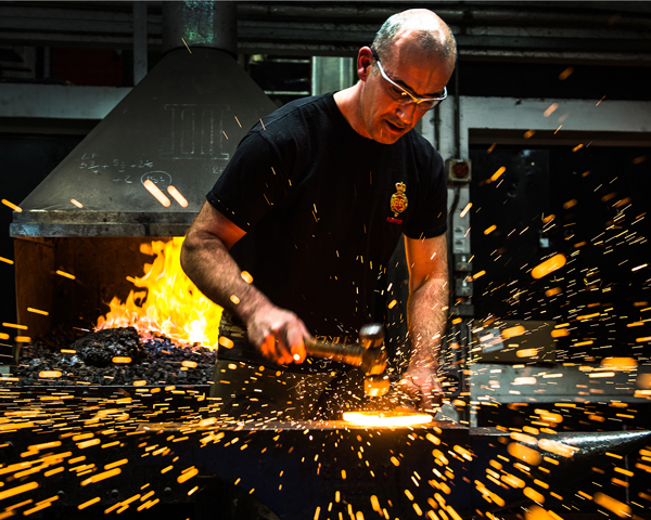 A farrier of the Household Cavalry Regiment at work, 2014