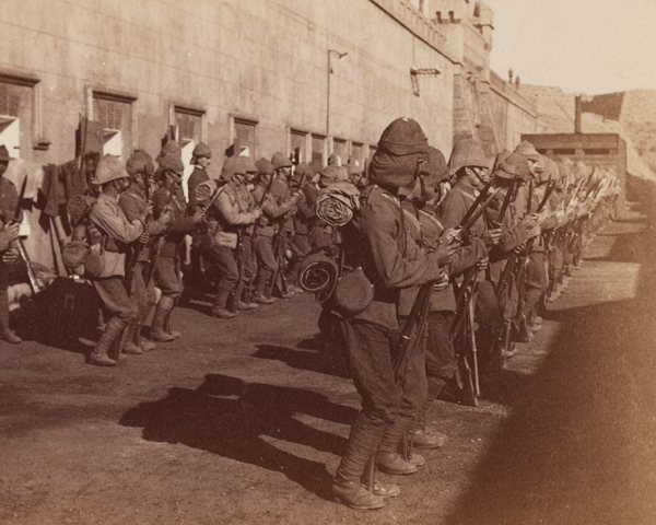 Inspection of the 2nd Cheshire Regiment at Johannesburg, 1900