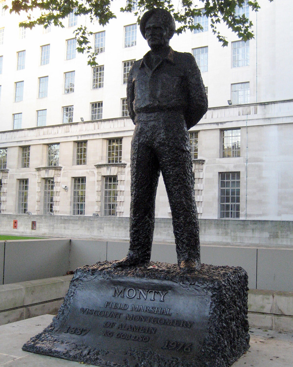 Statue of Field Marshal Viscount Montgomery of Alamein, Whitehall, London, 2006