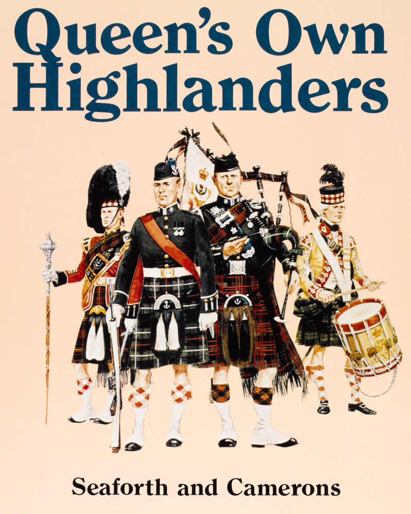 Recruitment poster, The Queen's Own Highlanders (Seaforth and Camerons), c1994 