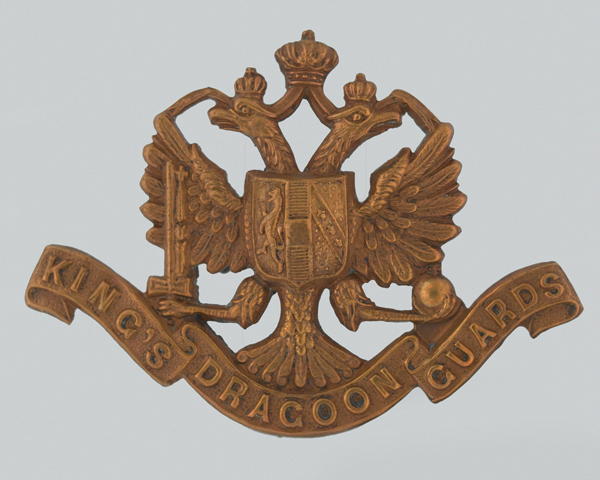 Other ranks' cap badge, 1st King’s Dragoon Guards, c1904