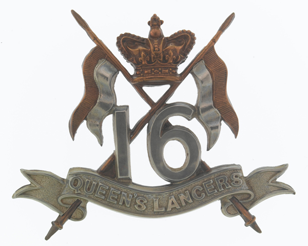 Cap badge, 16th (The Queen’s) Lancers, c1900