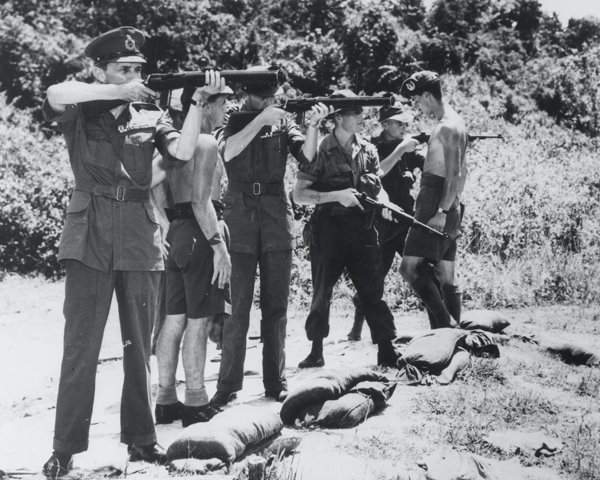 General Sir Gerald Templer visiting 1st Battalion The Gordon Highlanders, Perak, 1952
