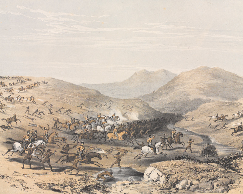 Charge of the 7th Dragoon Guards and Cape Mounted Riflemen at the Gwanga, 1846 