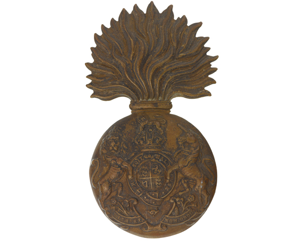 Other ranks' bearskin badge, The Royal Scots Fusiliers, c1902