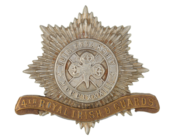 Other ranks’ cap badge, 4th (Royal Irish) Dragoon Guards, c1900