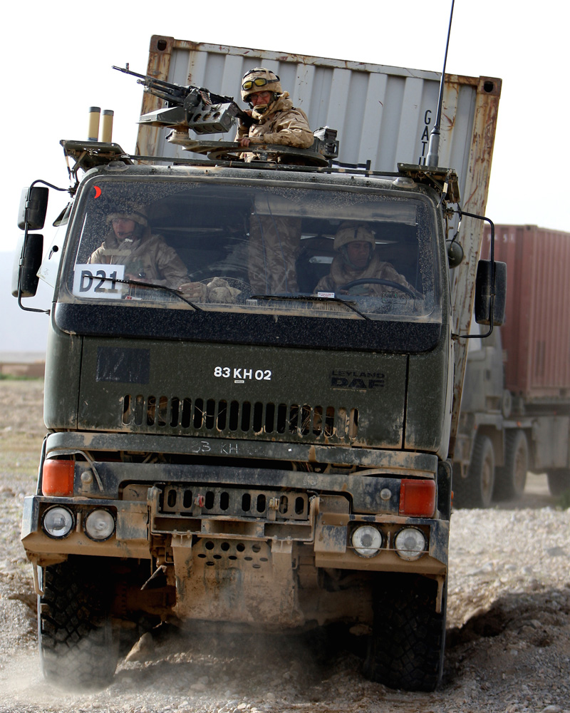 A supply convoy in Helmand Province, Afghanistan, 2009