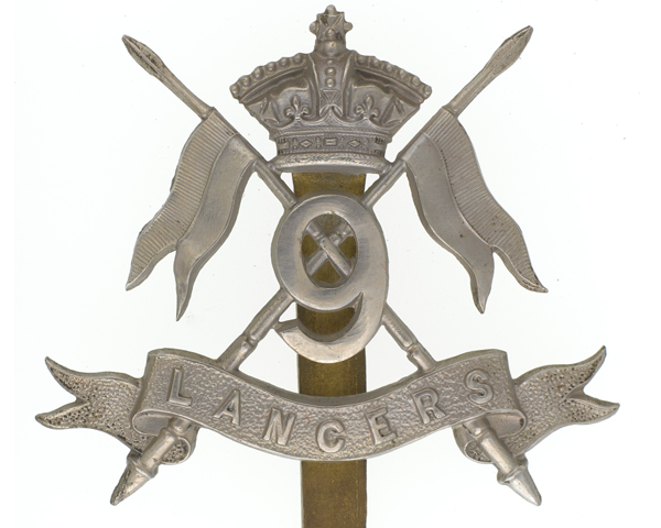 Other ranks' cap badge, 9th Queen's Royal Lancers, c1902