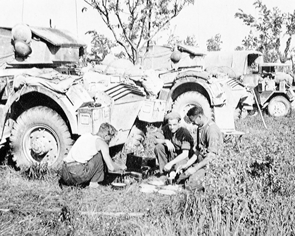 'D' Squadron, 12th Lancers, on the south bank of the River Po, 1944