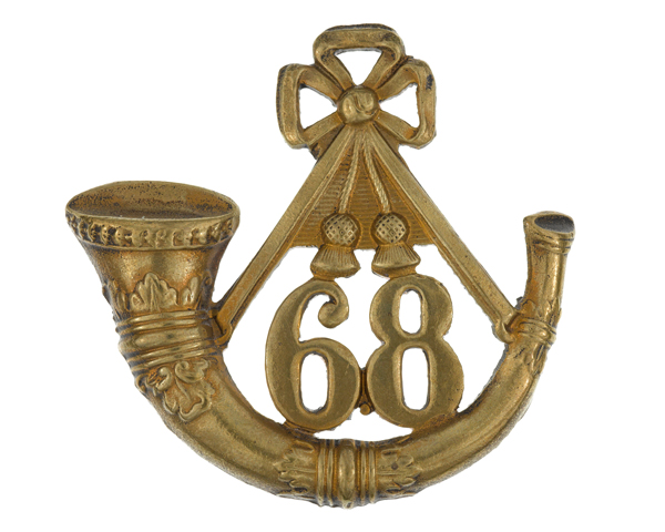 Glengarry badge, 68th (Durham) Regiment of Foot (Light Infantry), c1874