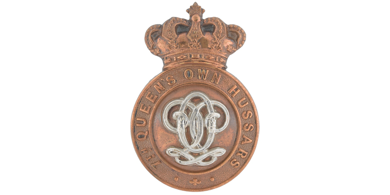 Cap badge, 7th (Queen's Own) Hussars, c1900