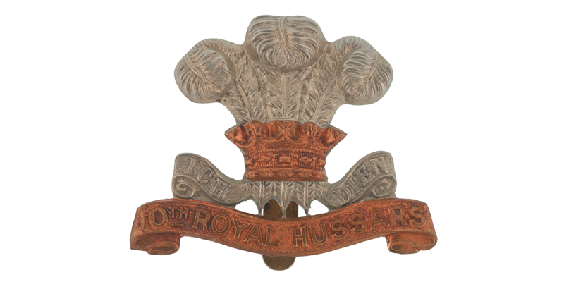 Cap badge, 10th (Prince of Wales’s Own Royal) Hussars, c1896