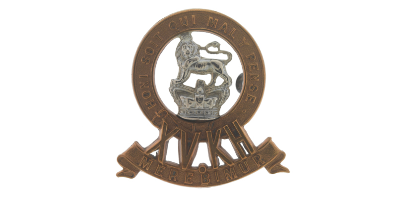Cap badge, 15th (The King’s) Hussars, c1900