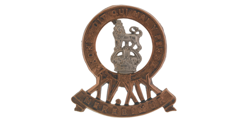 Cap badge, 15th/19th Hussars, c1922