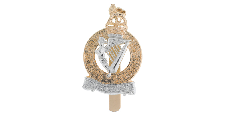 Other ranks' cap badge, Queen's Royal Irish Hussars, c1958