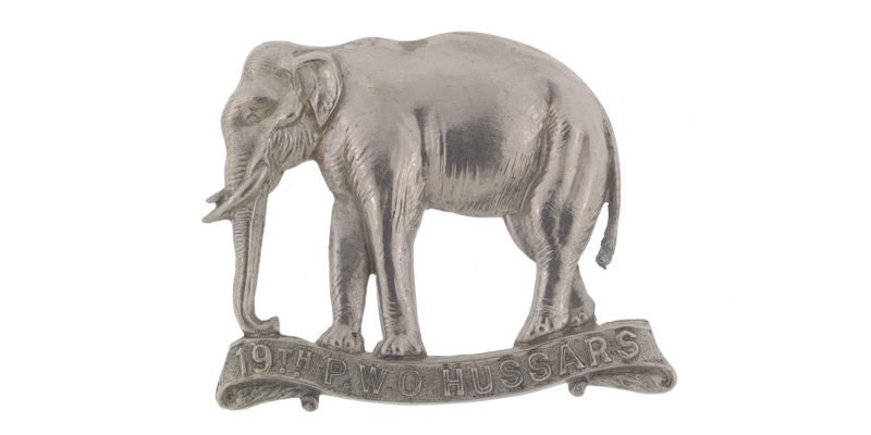 Cap badge, 19th (Princess of Wales's Own) Hussars, c1896